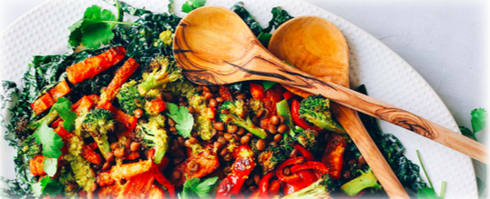 Roasted Vegetables and Lentil Lunch - Gunther Publishing